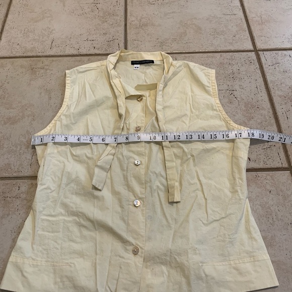 Franco Mirabelli Sleeveless Tie-Neck Blouse Medium - Picture 3 of 5
